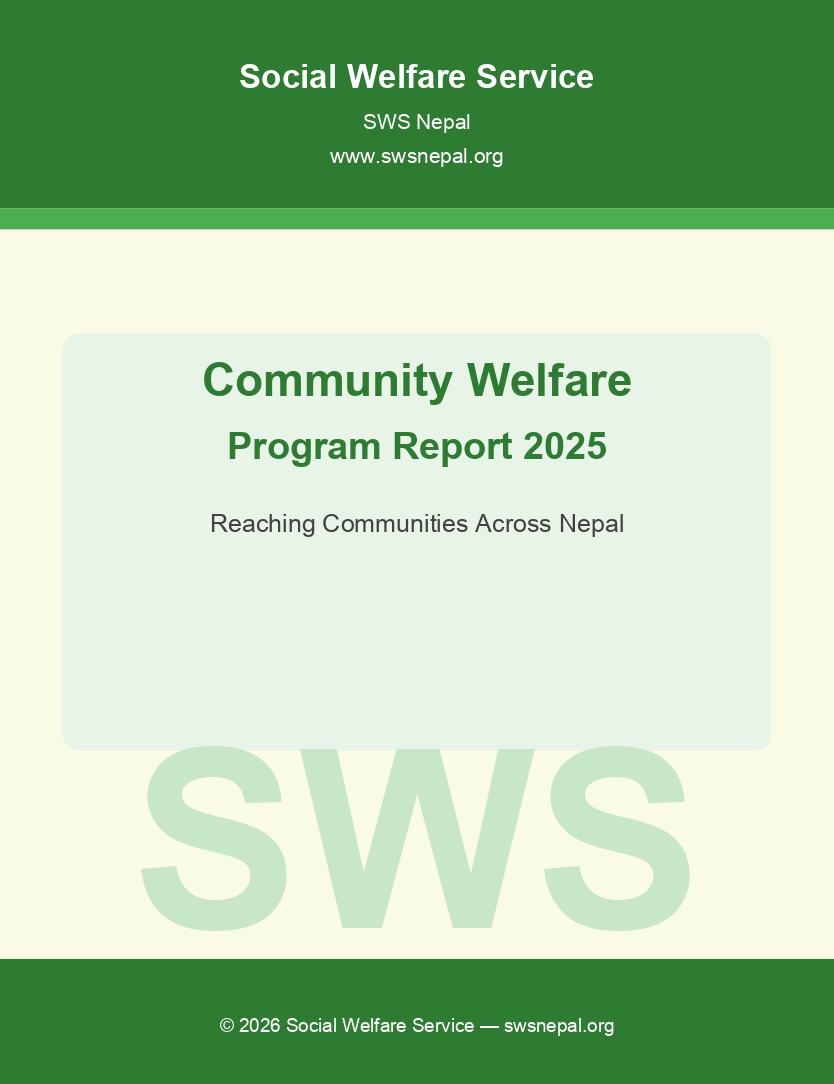 SWS Community Welfare Program Report Cover